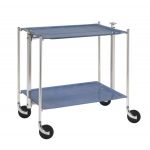 Desserte de cuisine Textable chrome 2 plateaux gris Ardoise