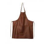 Tablier zippe en cuir classic - marron
