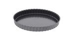 Moule a tarte cannelee droite fond fixe en acier antiadhesif o 32 cm