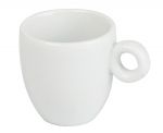 Tasse a cafe 6,5 cl en porcelaine blanche