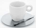 Tasse & Soucoupe Porcelaine et Inox
