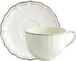Tasse & soucoupe jumbo FILET TAUPE