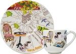 Tasse & Soucoupe en Faience Moka Paris- Paris