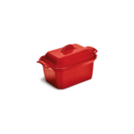 Terrine en ceramique 0.6 litre avec presse 19 x 12 cm Rouge grand cru pour 0.5 k