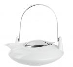 Theiere porcelaine blanche et inox 0,5 l zen