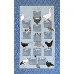 Torchon calendrier 2020 Cocorico 2020 (82% coton et 18% lin)