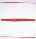 Torchon/verres rouge en lin