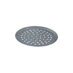 Tourtiere ronde basse en aluminium a perforations de 10mm o 28 cm