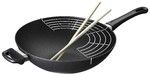 Wok avec grille et baguettes 32 cm CLASSIC