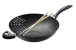 Wok avec grille et baguettes 32 cm IQ