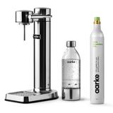 Appareil a gazeifier Inox avec une bouteille en PET recyclable 0,65 litre et une cartouche de gaz CO²