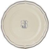 Assiette Canapes 16.5 cm J FILET BLEU MONOGRAMME