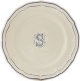 Assiette Canapes 16.5 cm S FILET BLEU MONOGRAMME