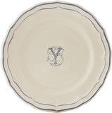 Assiette Canapes 16.5 cm X FILET BLEU MONOGRAMME