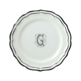 Assiette Canapes Filet Manganese Monogrammee Y