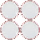 Coffret de 4 Assiettes Canapes FILET Corail