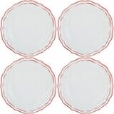 Coffret de 4 Assiettes Dessert FILET Corail