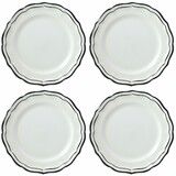 Coffret de 4 Assiettes Dessert FILET Manganese