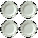 Coffret de 4 Assiettes Creuses FILET Manganese