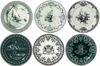 Coffret de 6 Assiettes Mignardises LES DEPAREILLEES