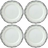 Coffret de 4 Assiettes Plates FILET Manganese