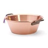 Bassine a confiture en cuivre lisse o 40 cm 12 litres Epaisseur 1.7 mm