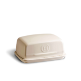 Beurrier en ceramique 17x12 cm Blanc Argile