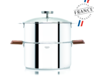 BIOME: Cuisson Saine avec thermometre integre Anses Noir Bakelite 20 cm