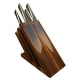 Bloc a couteaux en noyer aimante tout equipe de 4 ctx TYPE302