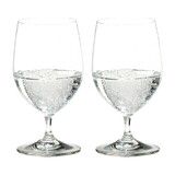 Boite de 2 verres a eau en cristallin sur pied court Water Glass 35 cl - 20.5 cm