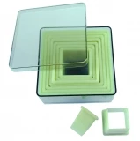 Boite de 9 decoupoirs carres - lisses