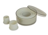 Boite de 9 decoupoirs  ronds unis plast