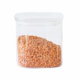 Boite de conservation carree 0.8 Litre en verre avec couvercle en verre et joint