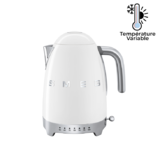 Bouilloire 1,7 L avec reglage de la temperature Vintage Annees 50 Blanc