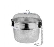 Boule a epices inox PM 6.3 cm avec couvercle et chaine d'accrochage