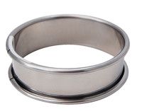 Cercle a tarte inox ht 2cmbd roule o6