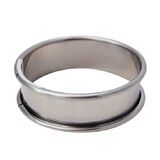 Cercle a tarte rond en inox a bord roule H. 2 cm - O 14 cm
