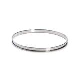 Cercle a tarte rond en inox a bord roule H. 2 cm - O 28 cm