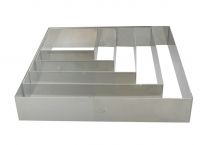 Cercle carre inox f 17 ht 4.5cm - 28cm