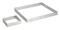 Cercle a tarte carre en inox  H. 2 cm - L. 20 cm