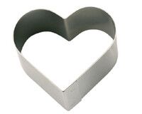 Cercle inox  coeur o 14cm ht 4cm