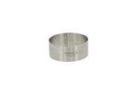 Cercle a tarte rond a bord droit en inox perfore Air System® hauteur 3.5 cm o 15