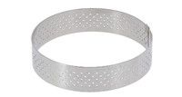 Cercle a tarte rond a bord droit en inox perfore Air System® hauteur 2 cm o 18.5