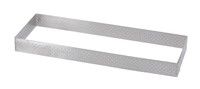 Cercle a tarte rectangulaire a bord droit en inox perfore Air System® hauteur 2