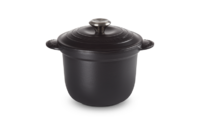 Cocotte haute EVERY en fonte emaillee Ronde 18 cm Noir Mat