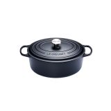 Cocotte Signature en fonte emaillee ovale 23 cm noir