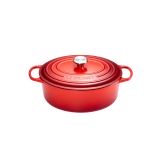 Cocotte Signature en fonte emaillee ovale 23 cm rouge Cerise