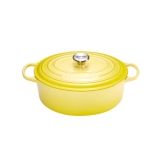 Cocotte Signature en fonte emaillee ovale 27 cm jaune Soleil
