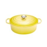Cocotte Signature en fonte emaillee ovale 29 cm jaune Soleil