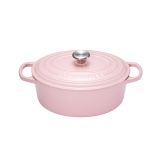 Cocotte Signature en fonte emaillee ovale 29 cm rose Chiffon Pink